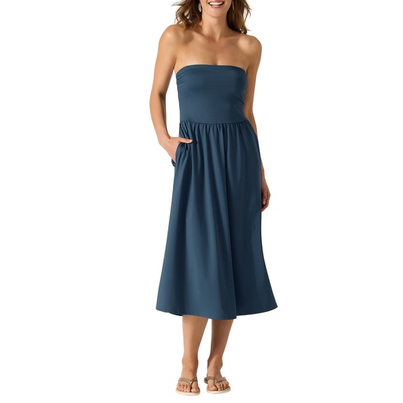 Tommy Bahama Women's Bandeau Swimwear Dress (Midnight Sea) LG - Picture 1 of 1